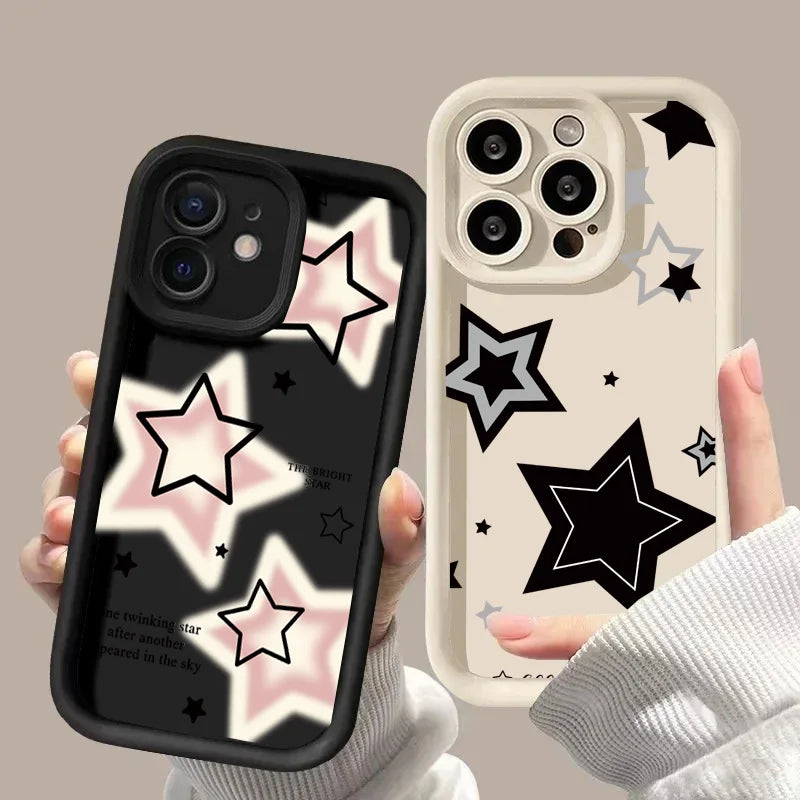 Five-pointed Star Case For Motorola Moto Edge 70 50 Pro 60 Fusion Stylus 40 Neo G84 G85 G54 G75 G05 G34 G56 G86 Silicone Cover