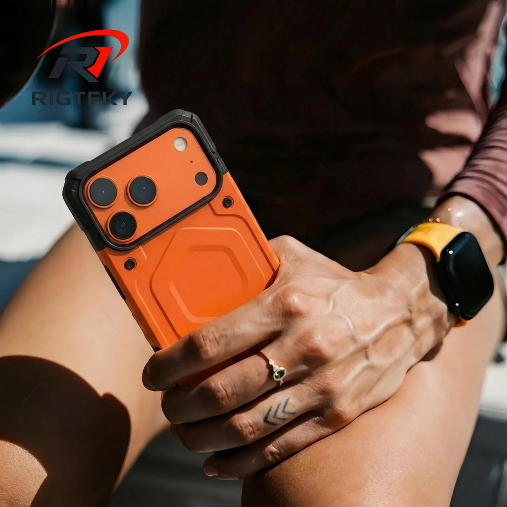 Luxury Military Shockproof Armor Magnetic Phone Case For Iphone 17 Pro Max Air 16 15 14 13 12Pro MagSafe Rugged Protective Cover