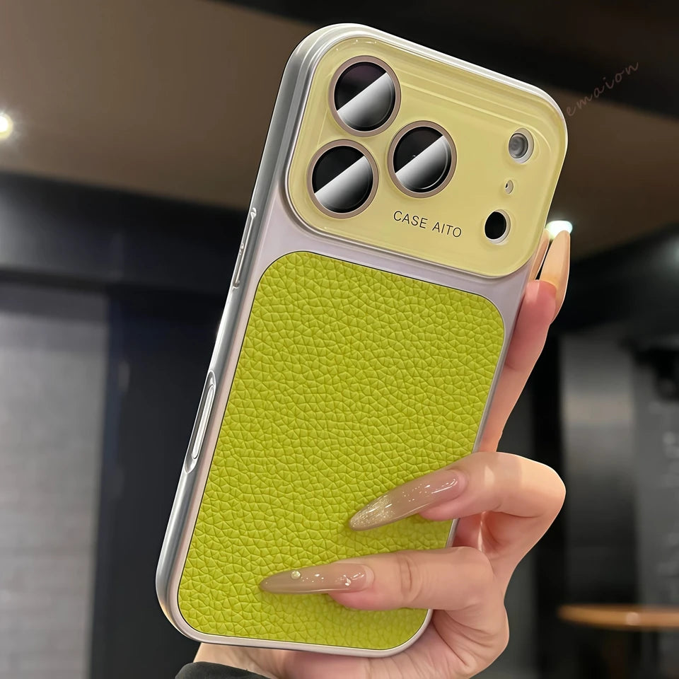 Big Window Leather Matte Magnetic Phone Case For iPhone 17 13 14 15 16 Pro Max Magsafe Luxury Wireless Charge Protector Cover