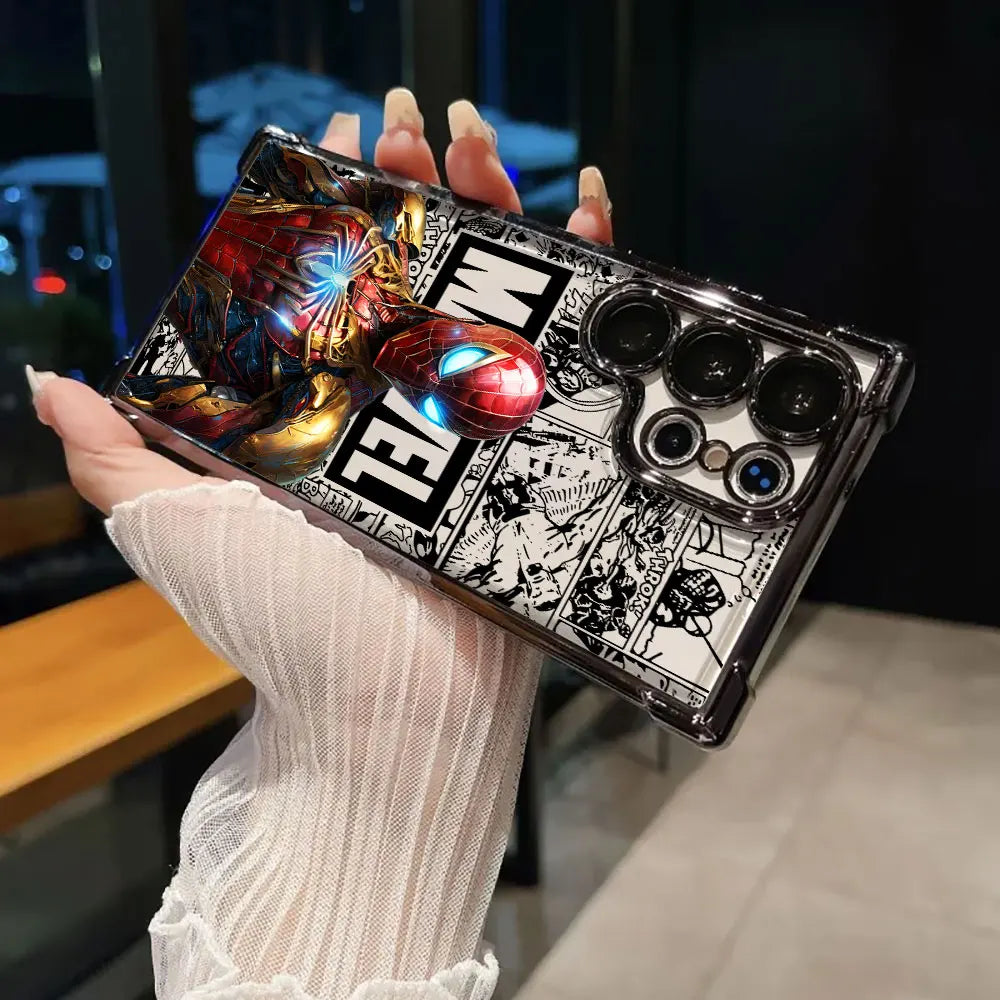 Marvel Spiderman Ironman Comic Case For Samsung Galaxy S26 S25 S26Ultra Edge S24 S23 S22 Plus S21 Ultra FE Soft Phone Back Cover