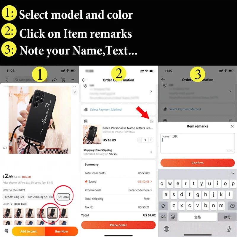 Personalise Customize Name Letter Leather Case For iPhone 16 Plus 15 14 13 12 Pro Max 11 X XR Sheepskin Cover coque funda