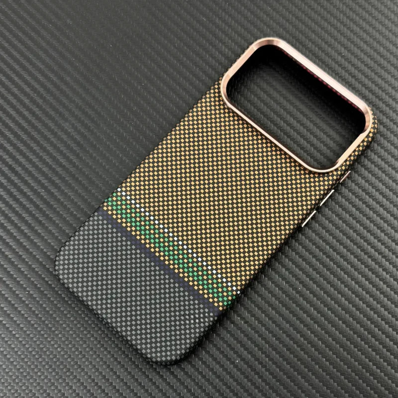 2026 New Plaid Mountain Magnetic Case for iPhone 15 16 17 Pro Max Magnets Charging Back Cover Camera Lens Protection Phone Shell