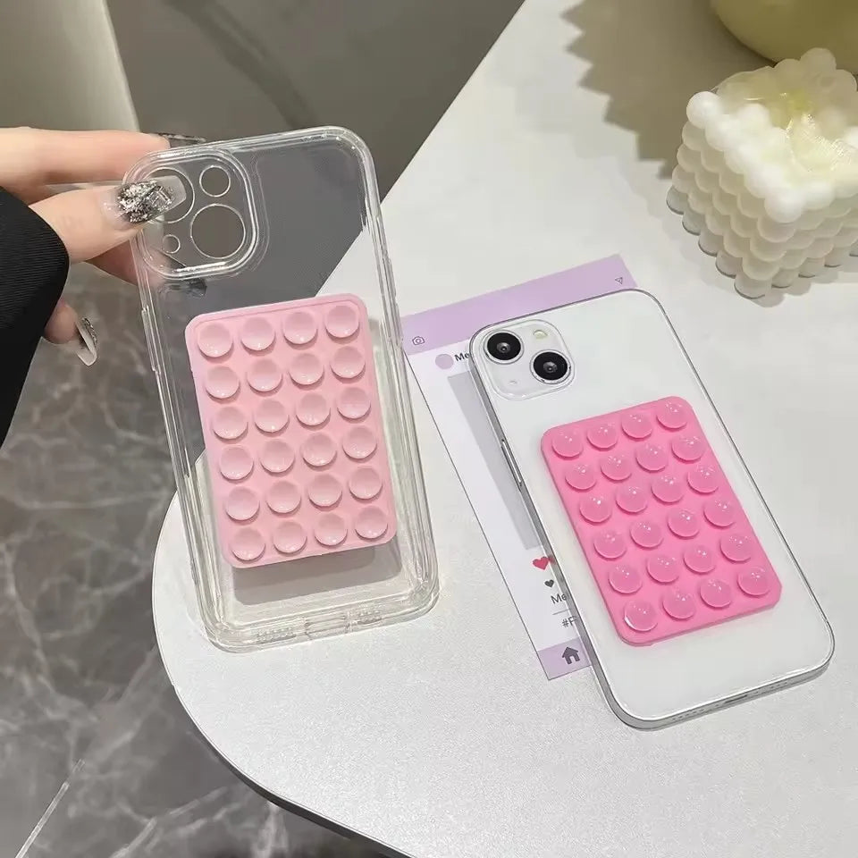 3D Suction Cup Airbag Clear Phone Case for Samsung Galaxy S26 S25 Ultra S24 S23 S22 Plus FE A55 A16 A36 A06 A15 A35 A05 5G Cover