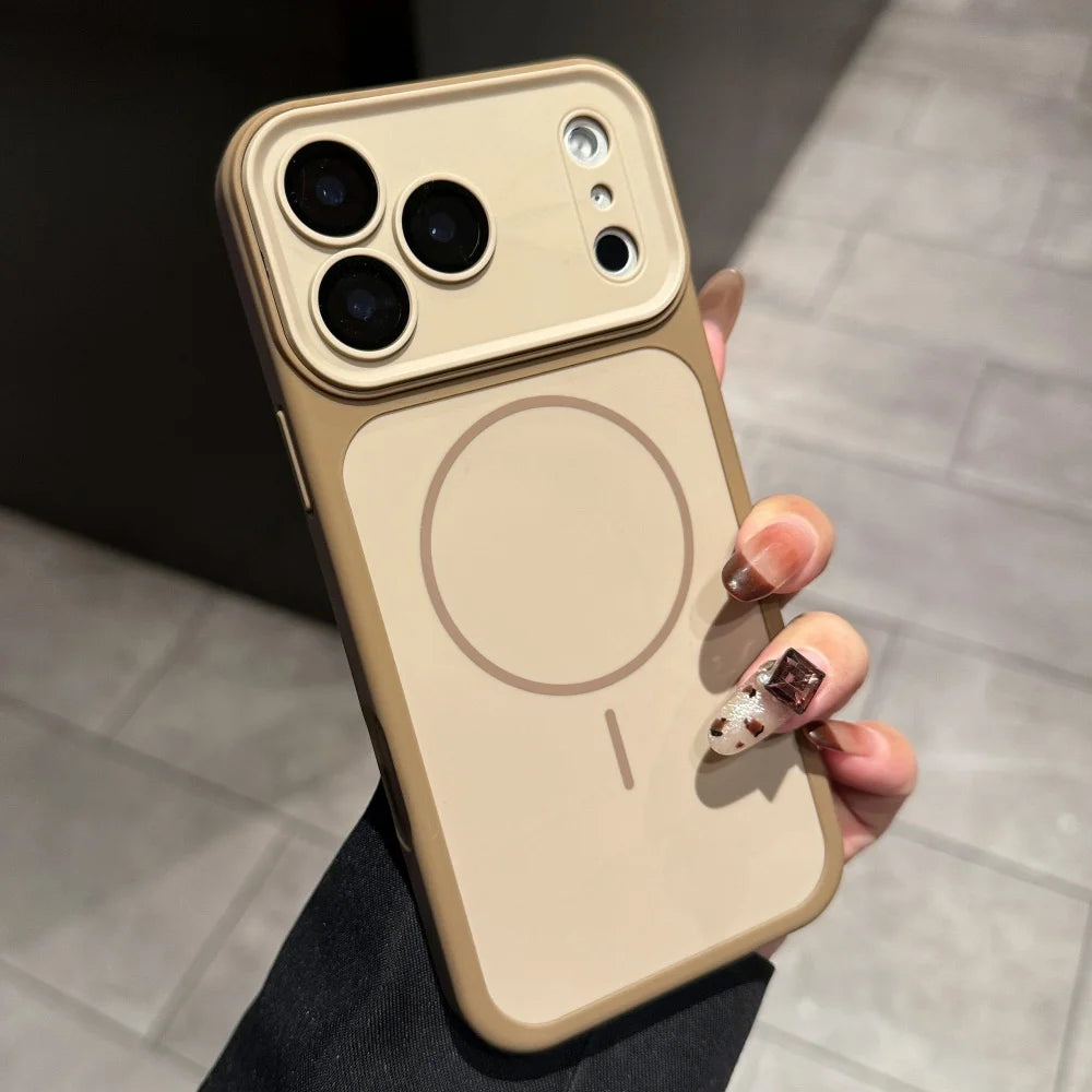 Lens Protection Liquid Silicone Intelligent Touch Button Case For iPhone 17 Pro Max 16 13 14 15 Plus For Magsafe Magnetic Cover