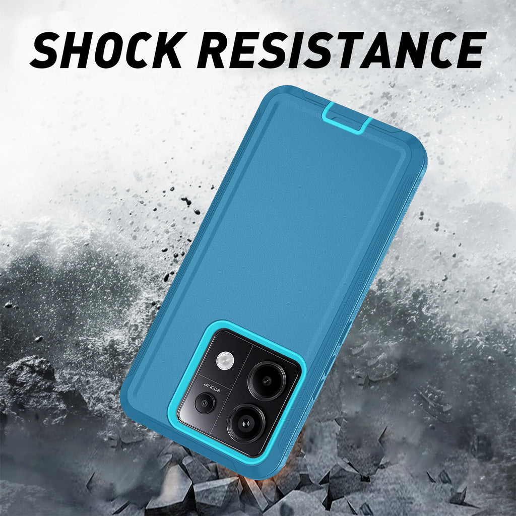 Armor Shockproof Cover For Xiaomi Poco X6 5G M6 Redmi Note 13 Pro Anti-Scratch Rugged Protective Cove For Redmi Note 13 Pro+