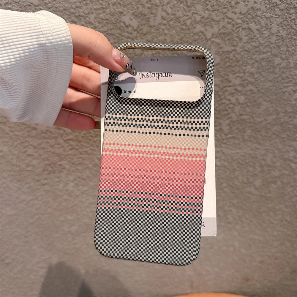 Kevlar Carbon Fibre PC Hard Case for iPhone 17 Air 16 Pro Max 15 14 Plus 13 12 11 Shockproof Camera Bumper Ultra Thin Cover