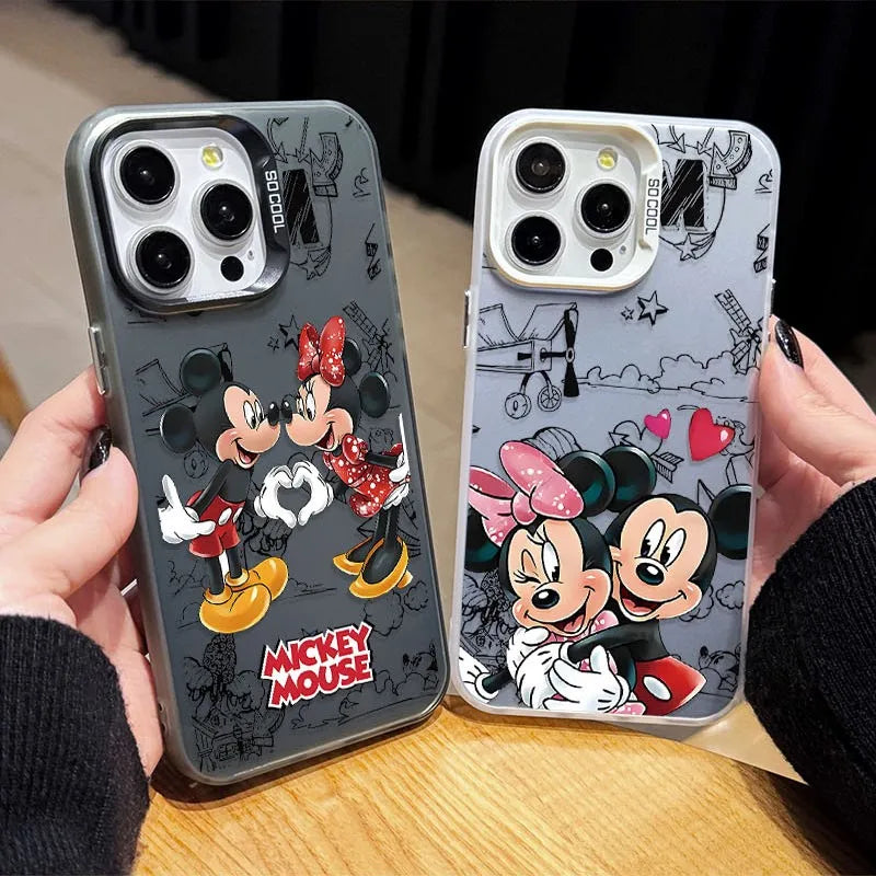Cute Mouse Mickeys Minnies Phone Case For iPhone 17 17e 16e 16 15 14 13 12 11 mini Pro Max XR XSMAX 8 7 Air Plus Anti Fall Matte