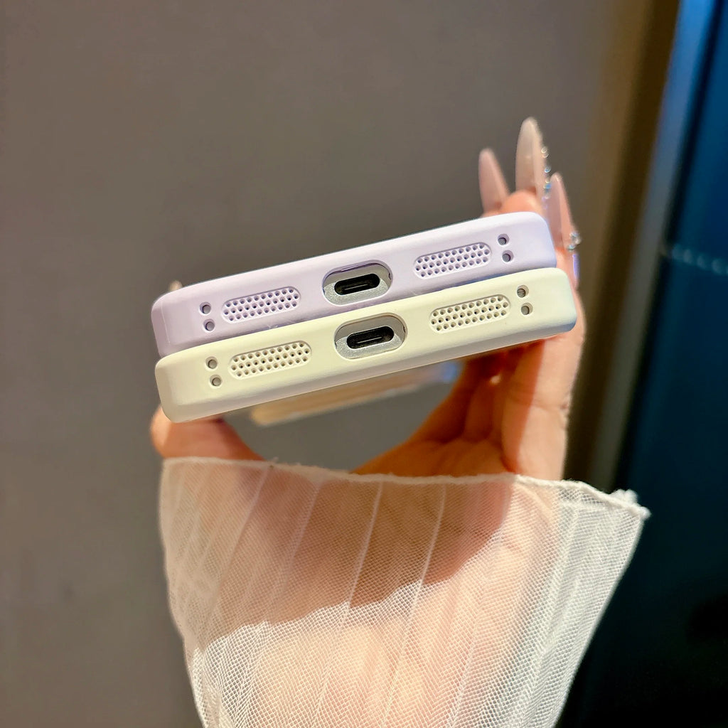 Fashion Candy Color Crystal Glass Lens Protect Phone Case For iPhone 17 16 15 14 Pro Max Contrasting Color Shockproof Back Cover
