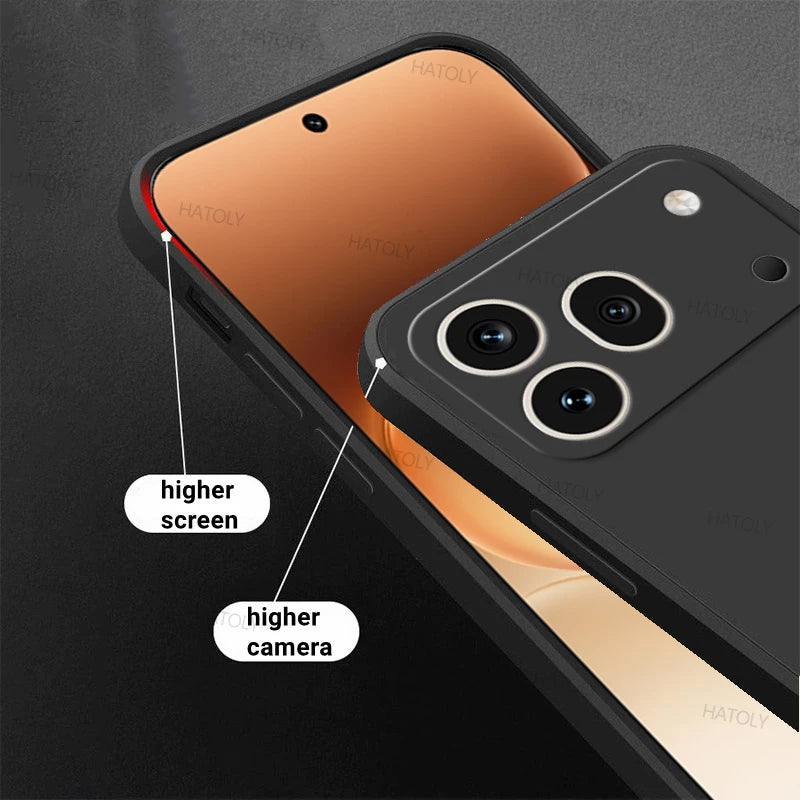 For Honor 600 Pro Case Liquid Silicone Cases Honor 600 Pro Cover Shockproof TPU Protective Phone Back Cover For Honor 600 Pro