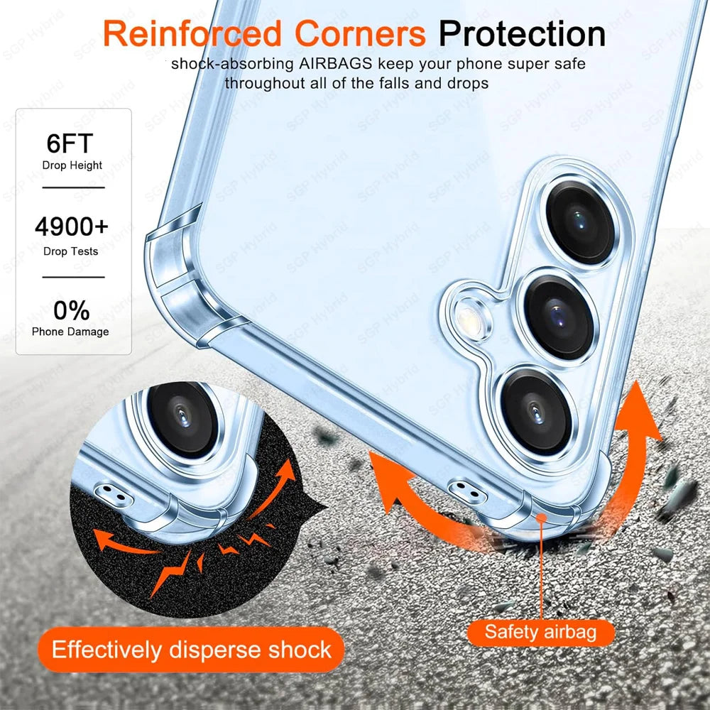 For Samsung Galaxy S26 Case Anti-Yellow Transparent Soft Back Shockproof Cover SamsungS26 Ultra S 26 Plus 5G Clear Funda Bumper