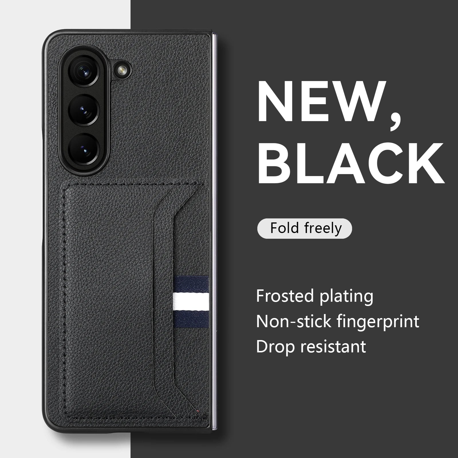 Card Holder Case for Samsung Galaxy Z Fold 7 6 5 fold7 fold6 Fold3 Fold2 Fold5 Fold4 Fold 3 2 4 Leather Mobile Phone Bag Cases