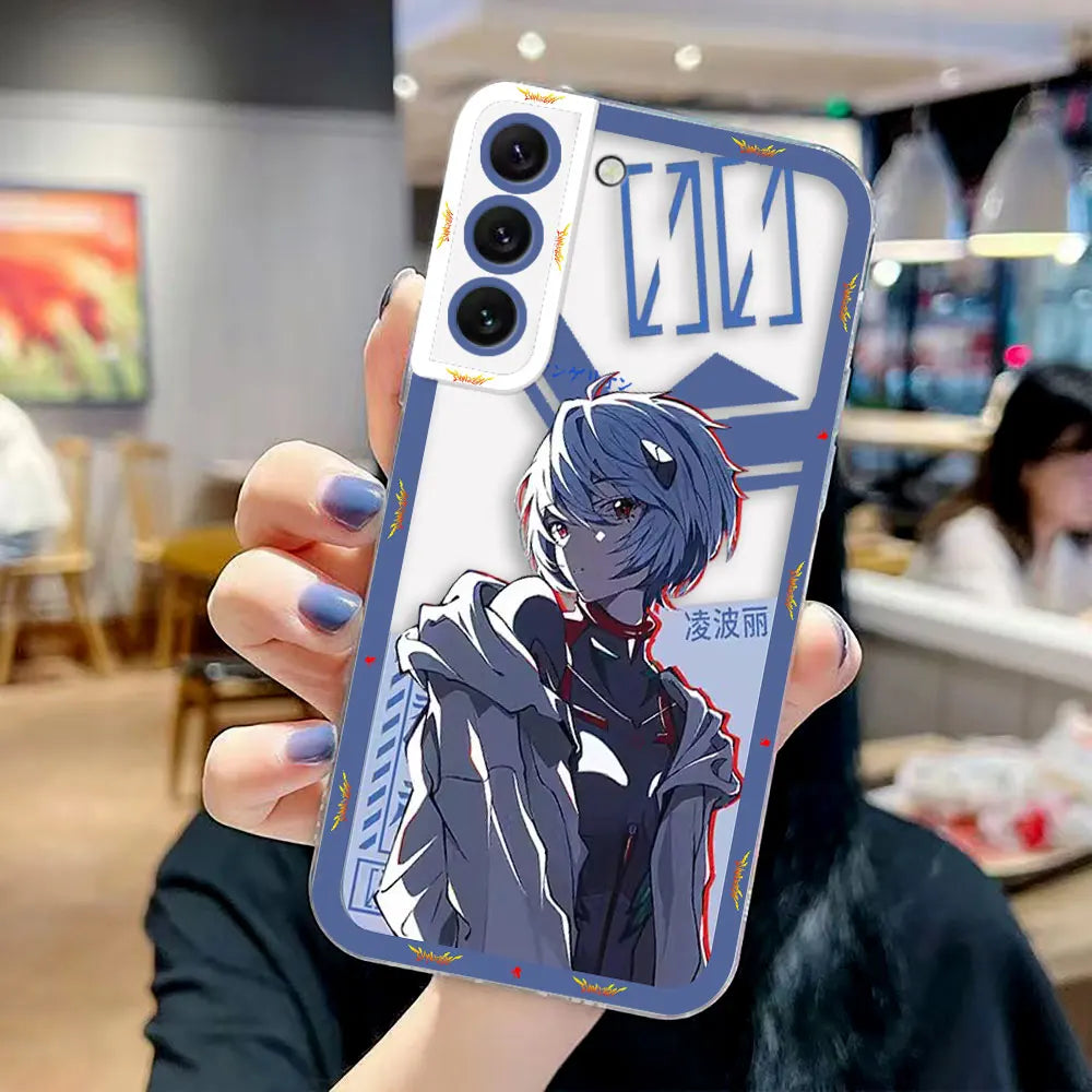 Clear Phone Case For Samsung A73 A72 A71 A57 A56 A55 A54 A53 A52 A51 A36 A35 A32 A26 A25 A23 A22 Cover G-Genesis E-Evangelions