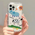 INS Korean Cartoon Hot Clear Case for Samsung Galaxy S10 S20 S20 S21 S21 S22 S23 S24 FE Ultra Plus 5G Airbag Shockproof Cover