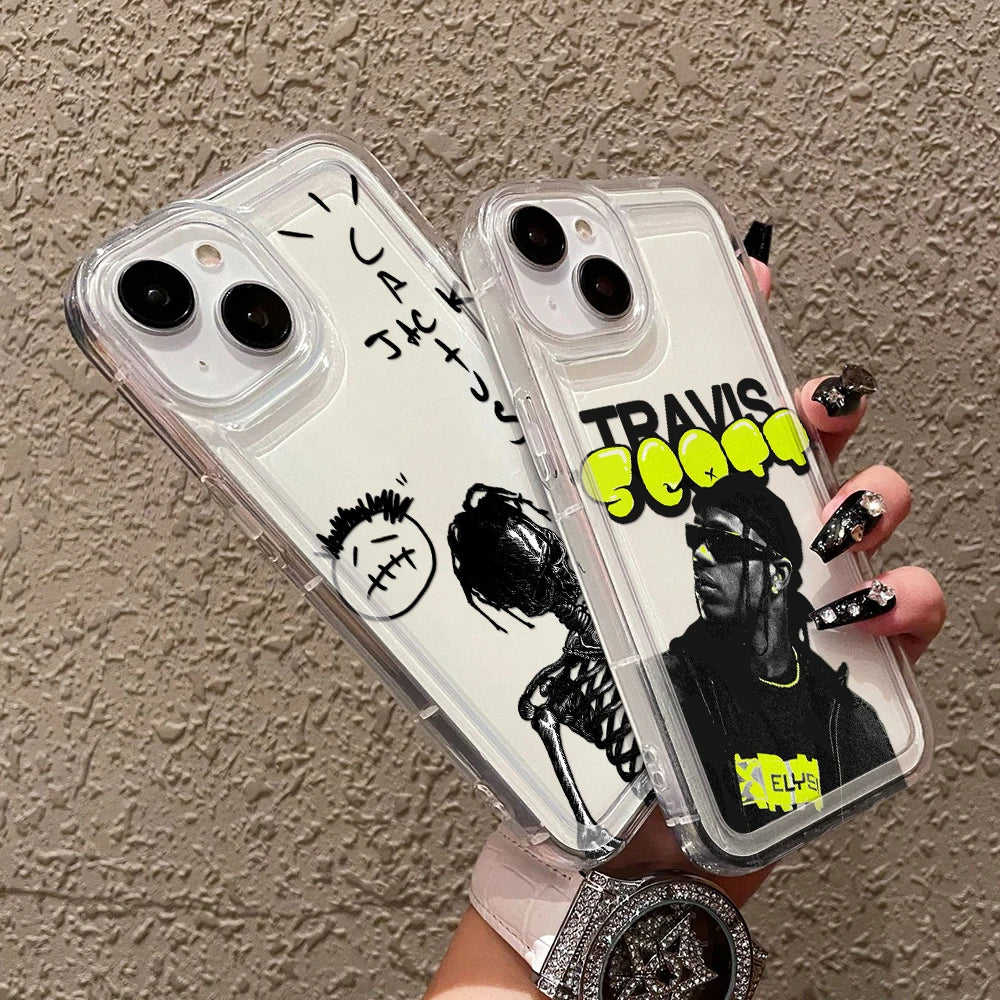 T-Travis S-Scott Cactus Jack Phone Case for Apple iPhone 17 Air 16 15 14 Plus 13 12 11 Pro Max Airbag Anti Drop Cover