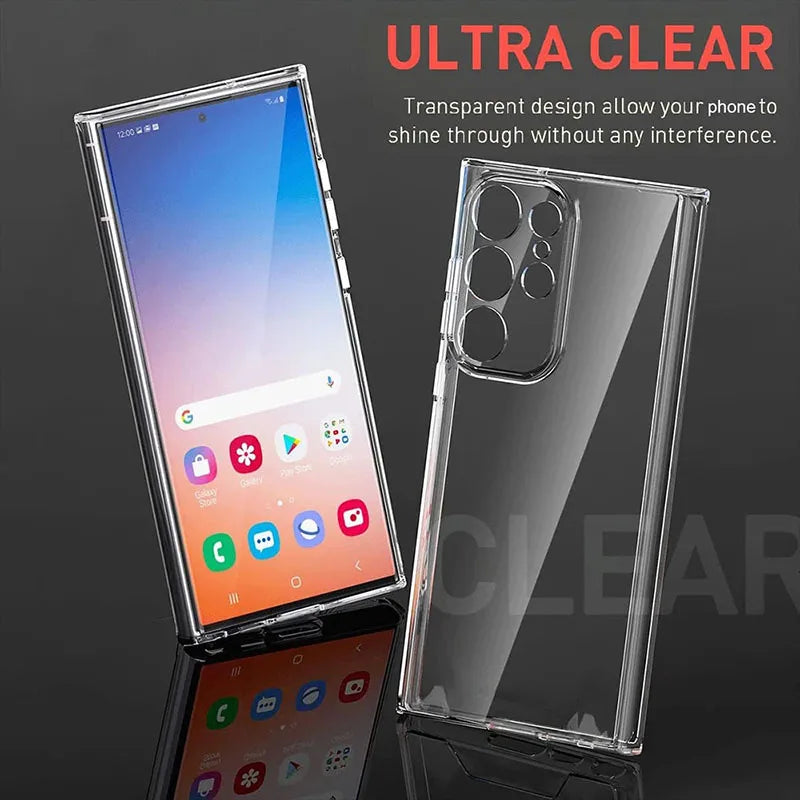 Ultra Thin Clear Silicone Soft TPU Cover for Samsung Galaxy S25 Ultra S24 S23 S21 S20 FE S22 Ultra Plus Bumper Capa Case