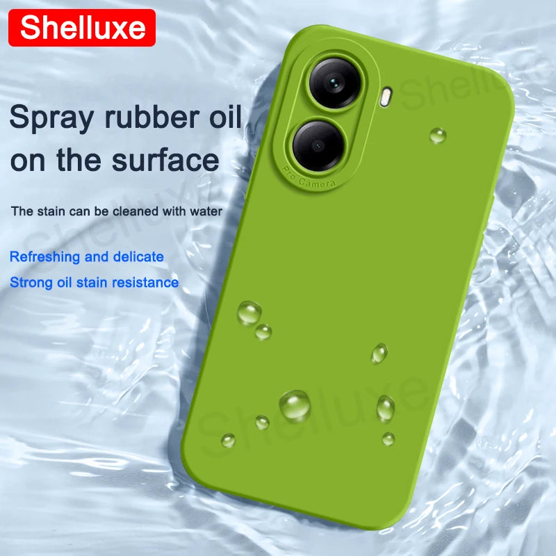 For PocoX7 Pro Case Shelluxe Square Liquid Silicone Soft Cover For Xiaomi POCO X7 X6 Pro Silky Feel Shockproof Phone Cases