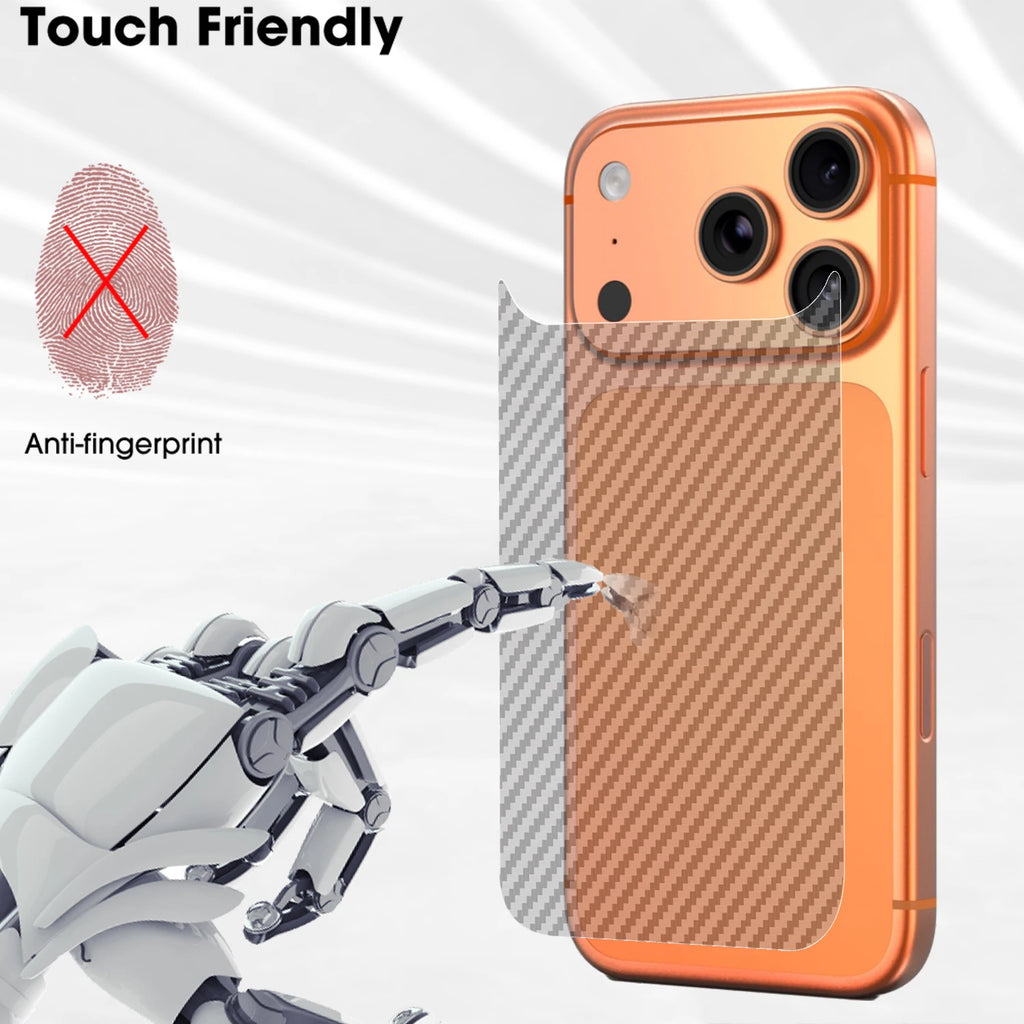 2/6Pcs for IPhone 17 Pro Max 17Air 17Pro 17PM Carbon Fiber Back Soft Film Anti-Scratch Clear Back Protective Cover For iPhone17