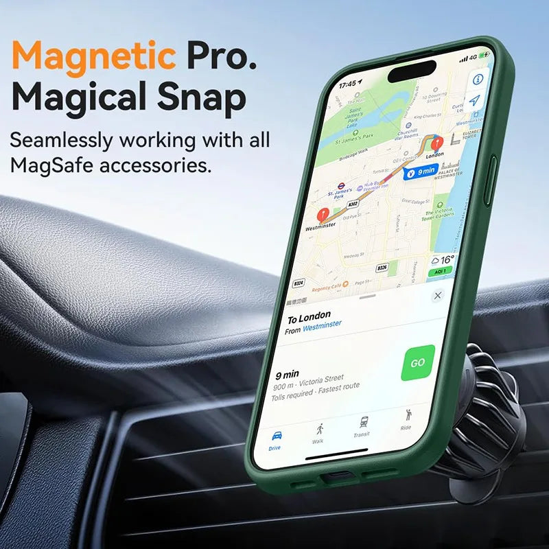 Luxury Frosted Matte Transparent Phone Case For iPhone 17 Air 16 15 14 Plus 13 12 11 17 Pro Max 16e For Magsafe Magnetic Cover