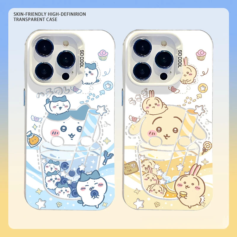 Cute Cartoon C-Chiikawas Phone Case for IPhone 17 16e 16 15 14 13 12 11 Mini Pro Max X XR Air Plus Anti Fall Matte Back Cover