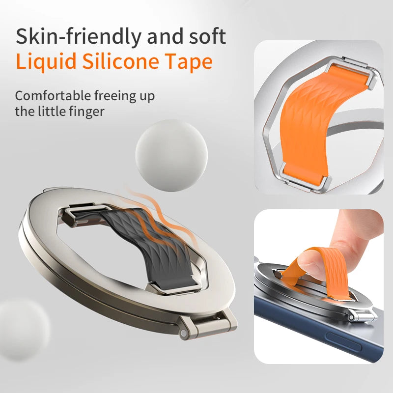 Desktop Phone Strong Magnetic Stand for Magsafe Folding Portable Finger Ring Magnet Support for iPhone Samsung Cellphone Holder
