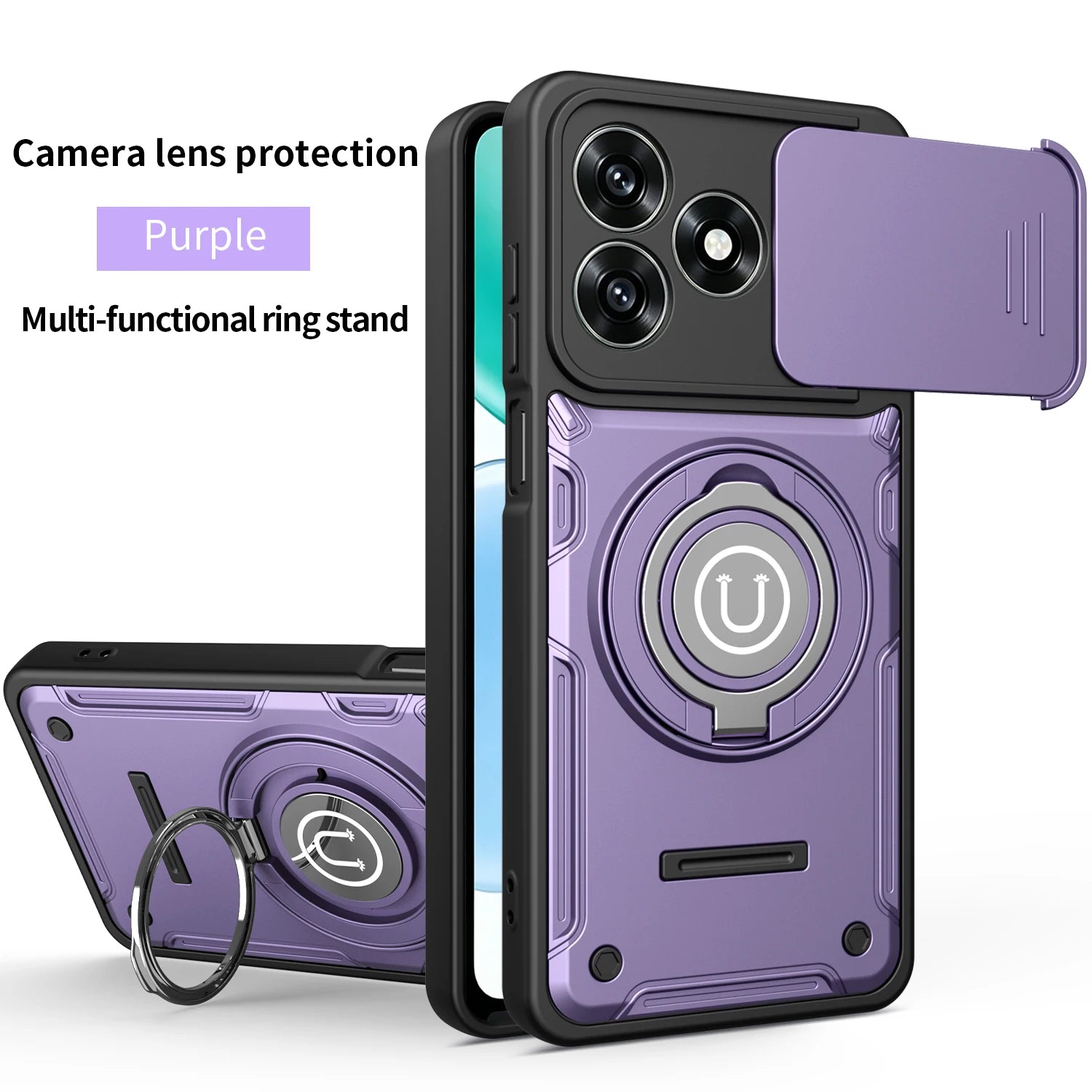 For Honor X5C Case Honor X5D Plus Cover x5d X5c + Magnetic Armor Shockproof Ring Holder Case Magsafe Wireless Charge Phone Cover