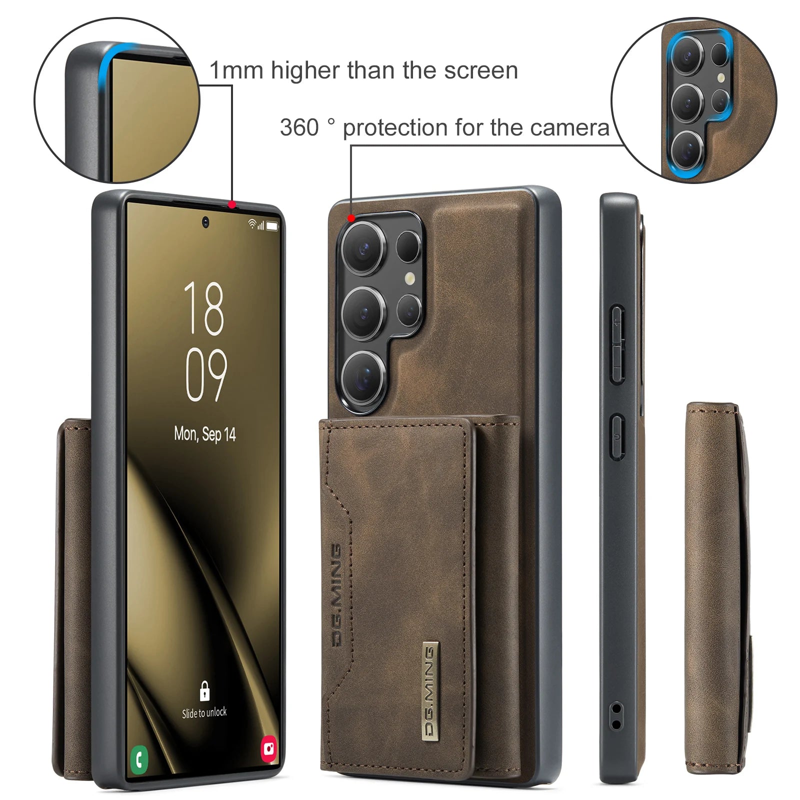 2 In 1 Case For Samsung Galaxy S26 S25 S24 S23 S22 Ultra S25 Edge A56 A36 A55 Wallet Magnetic Leather Card Holder Pocket Cover