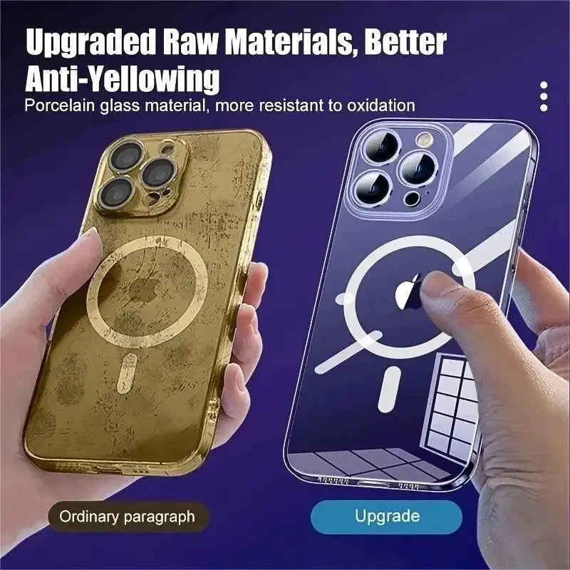 New Anti Drop For iPhone 16 15 14 13 12 11 Pro Max PC Material Non yellowing Magnetic Charging Anti slip UltrathinProtectiveCase