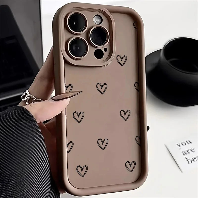 Minimalism Love Heat Case For Samsung Galaxy A17 A16 A56 A55 A36 A26 A15 5G A06 A07 A54 A53 A35 A34 A52 A33 A23 A24 A25 A14 A32