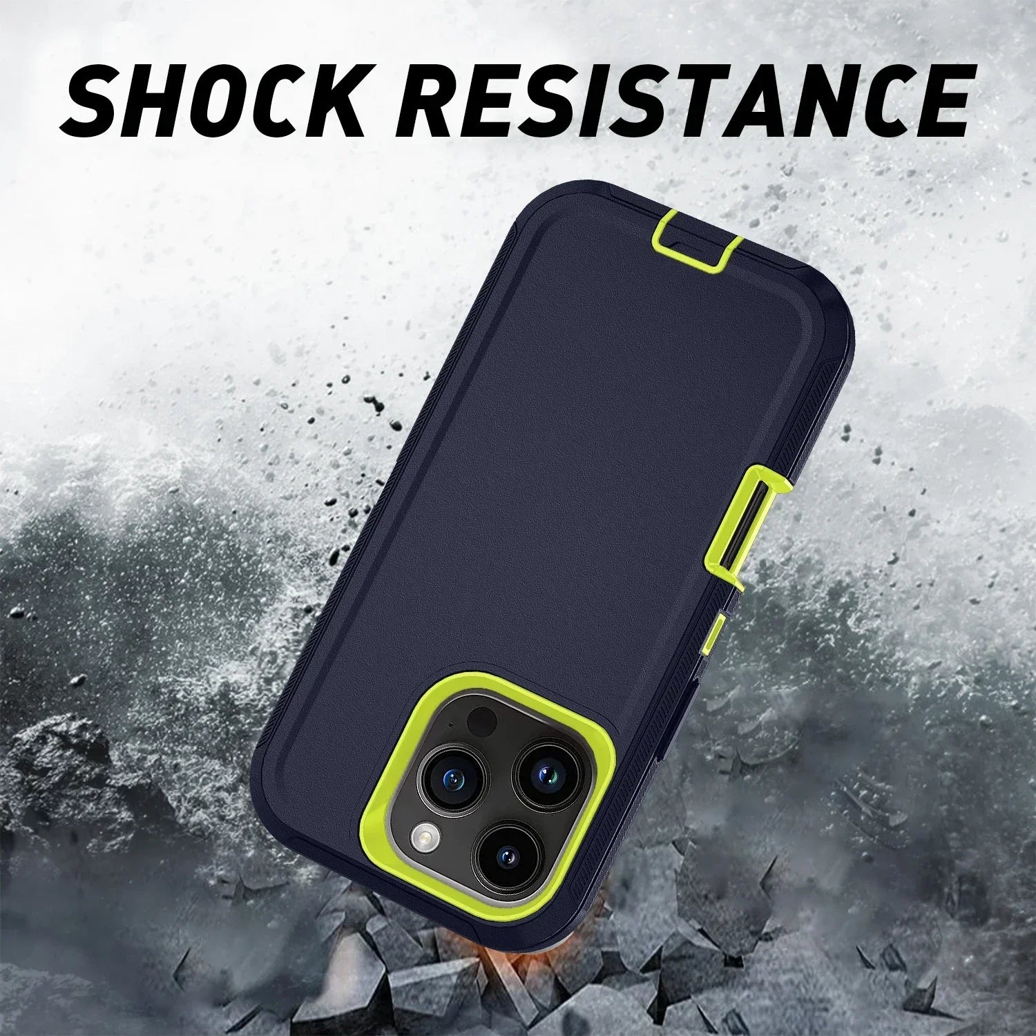 Ott Armor Box Shockproof Defender Case For IPhone 16/15/14/13/12/11 Pro Max - Hard Cover with Clip & Military-Grade Protection