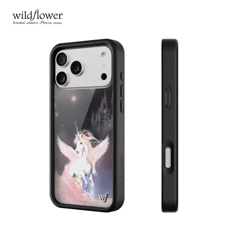 Wildflower ins Mazzy Joya Phone Case for iPhone 17 16 15 14 13 12 Pro Max Plus WF Fashion Unicorn horse shockproof Back Cover