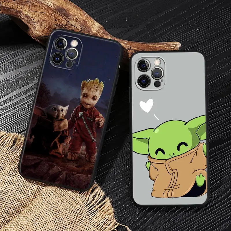 Yodas Groots Baby Case For iPhone 17 16 15 14 13 12 11 Pro Max Plus Back Cover For iPhone 17 Pro 17E Air 16e Protect Soft Funda