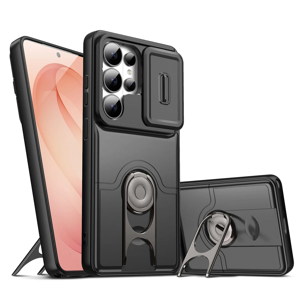 Case For Samsung Galaxy A37 A57 A56 A36 A26 A16 A55 A35 A25 A17 A07 A05 A53 5G Slide Camera Protect Magnetic holder Armor Cover