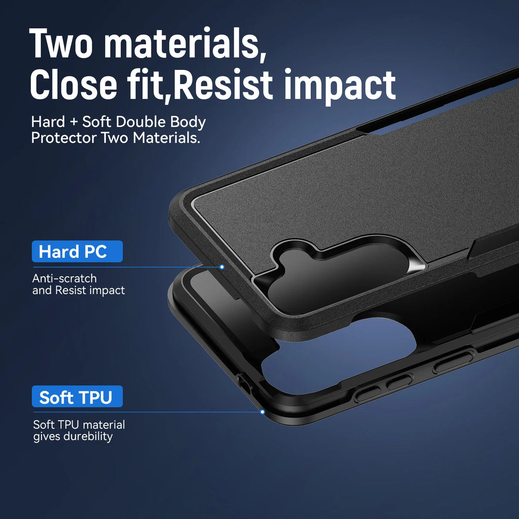 Precise Cutouts Armor Case for Samsung Galaxy A57 5G S26 Ultra A17 A37 A56 A55 A54 A16 A15 A14 A36 A35 S24 FE S25 S26 Plus