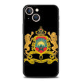 Morocco Flag Passport Luxury Phone Case For iPhone 13 15 14 12 11 Pro MAX XR X SE XS 7 8 Plus Silicone Black Cover Shell