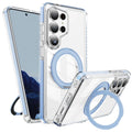S26 Ultra Bracket For Magsafe Phone Case For Samsung S26 S25 FE S24 Plus S23 Ultra 360° Ring Stand Holder Clear Airbag TPU Cover