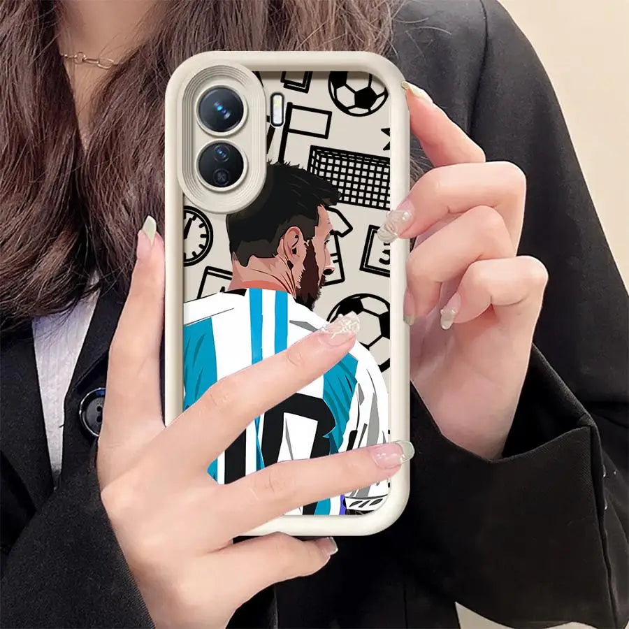 Football Number Soft Cover Case for Redmi Note 11S 13 12S 10S 10 14 Pro Plus 12 11 11Pro 12Pro+ 13Pro+ 14Pro+