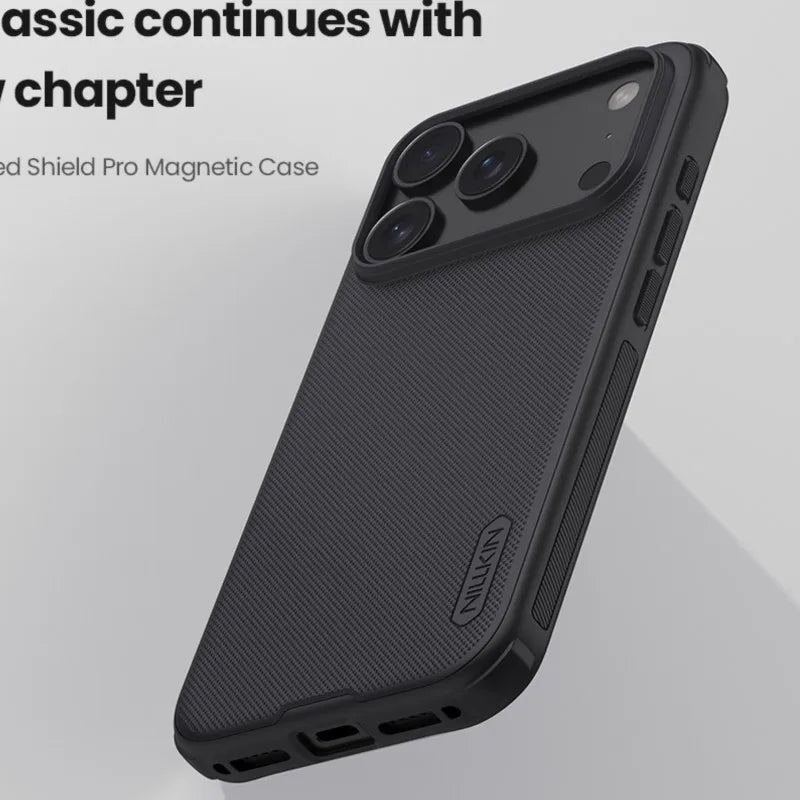 For iPhone 17 Pro Max Case NILLKIN Fitted Case Magnetic Super Frosted Shield Matte PC Cover For iPhone 17 Pro