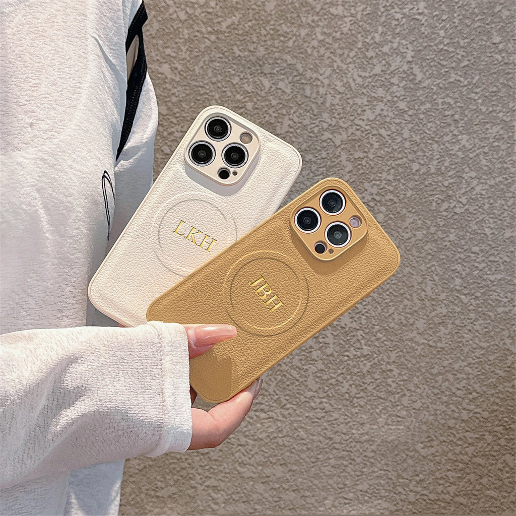For Magsafe Personalized Name Case For iPhone 17 16 15 14 13 12 11 Pro Max 17 Air Customized Initials Wireless Charging Cover