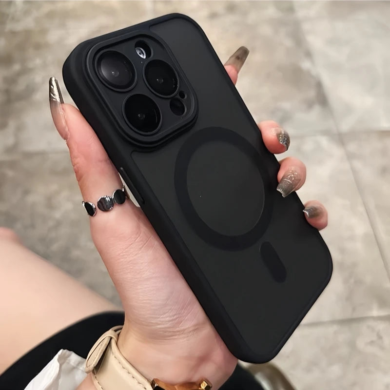 For Luxury Magsafe Magnetic Bumper Shockproof Phone Case For iPhone 11 12 13 15 16 Pro Max 17 Air Lens Protector On 14Plus Cover