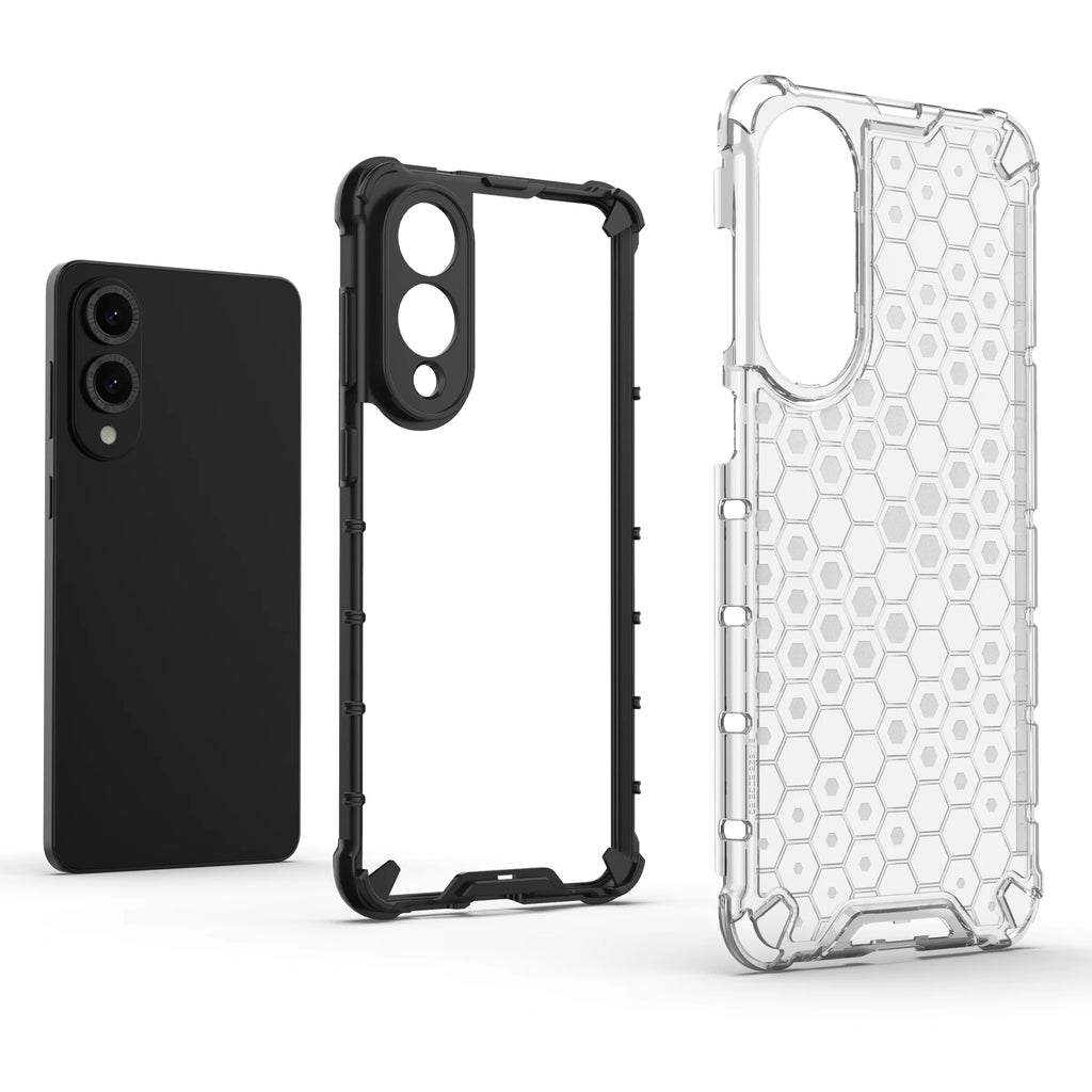 Airbag Shockproof Translucent Back Case For Samsung S25 Edge S24 S23 Ultra Plus A56 A36 A16 A55 A35 A25 A15 A54 Honeycomb Cover