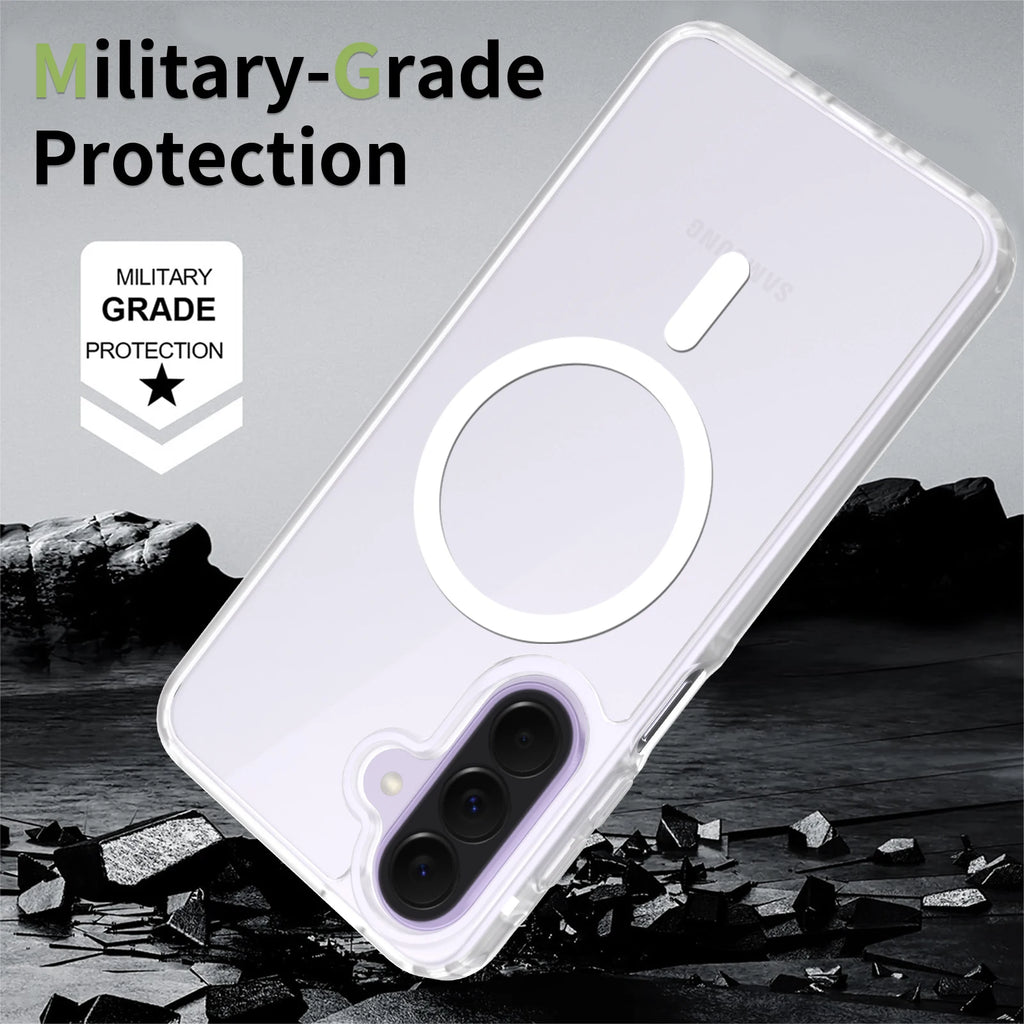 Matte For Magsafe Case For Samsung S26 S25Edge S24 S23 Ultra Plus FE A57 A37 A27 A17 A07 A56 A36 Translucent Hybrid Bumper Cover