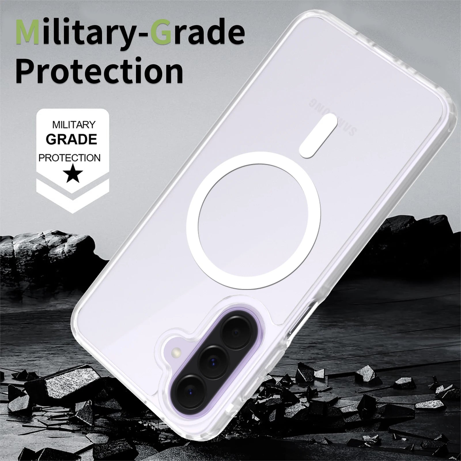 Matte For Magsafe Case For Samsung S26 S25Edge S24 S23 Ultra Plus FE A57 A37 A27 A17 A07 A56 A36 Translucent Hybrid Bumper Cover