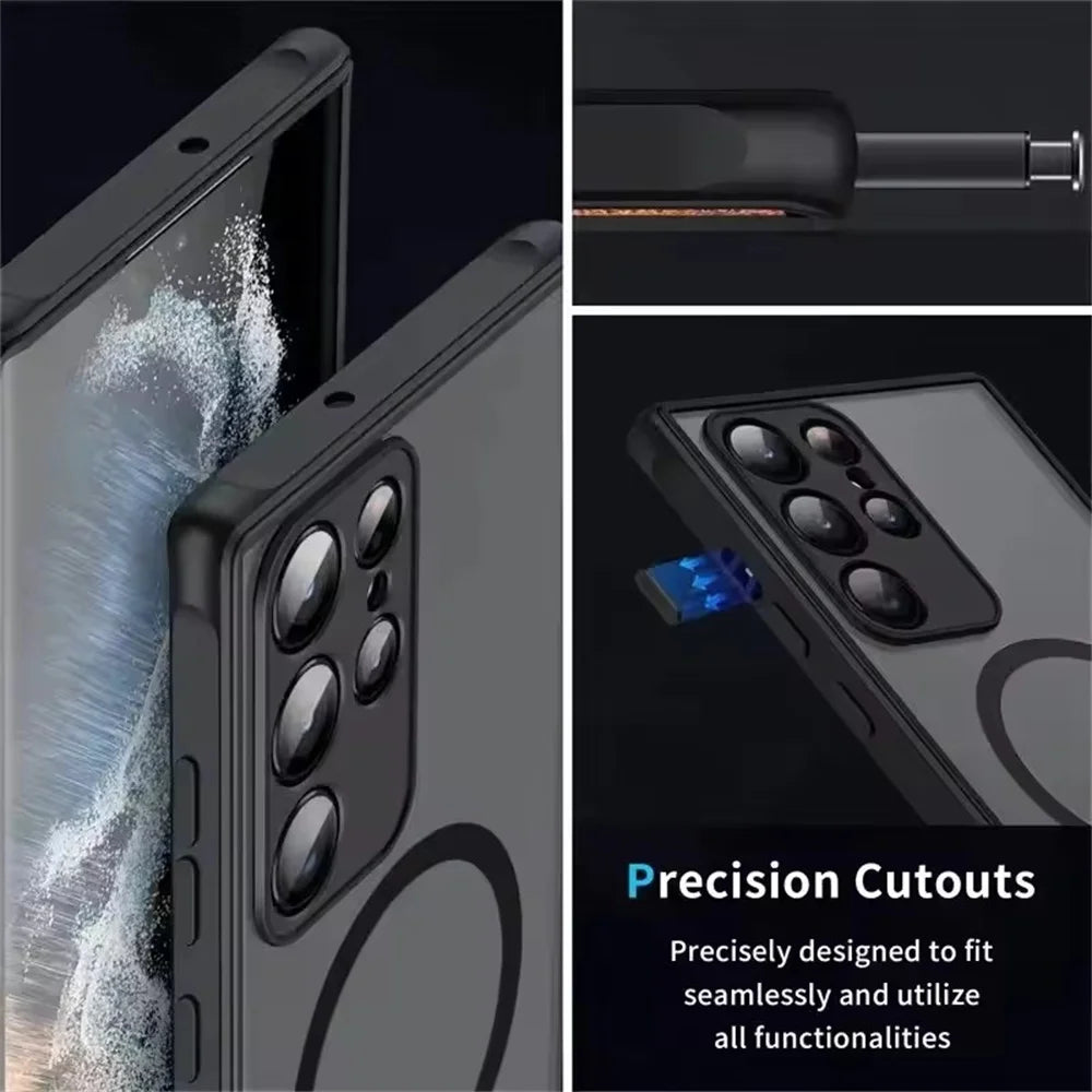 Luxury Candy Color 2in1 Magnetic Phone Cases for iPhone 17 16 13 12 11 14 15 Pro Max Matte Clear for Magsafe Cover for iPhone 17