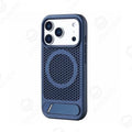 Heat Dissipation Stand Magnetic Shockproof Bumper Case For iPhone 17 Pro Max Air 16 15 14 13 12 Breathable Cover For Magsafe