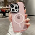 Neon Color Transparent Crystal Case For iPhone 16 Pro Max 14 11 12 13 15 Pro Max Plus For MagSafe Magnetic Protection Back Cover