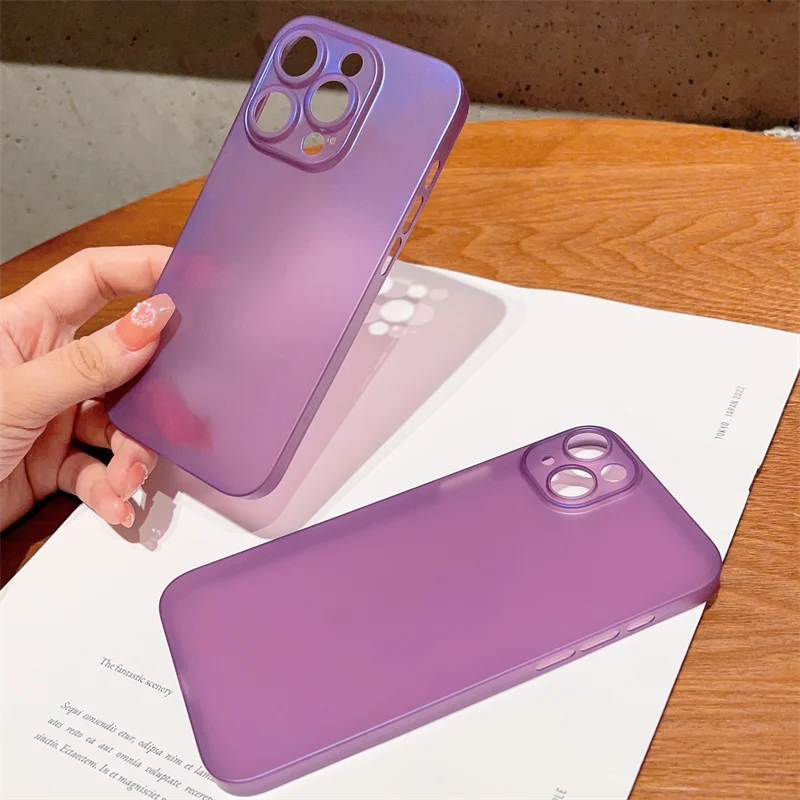 Ultra Thin Translucent Matte Simple Case For iPhone 16 15 14 13 12 11 Pro Plus Mini Max X XS XR 7 8 SE Hard PC Bumper Slim Cover