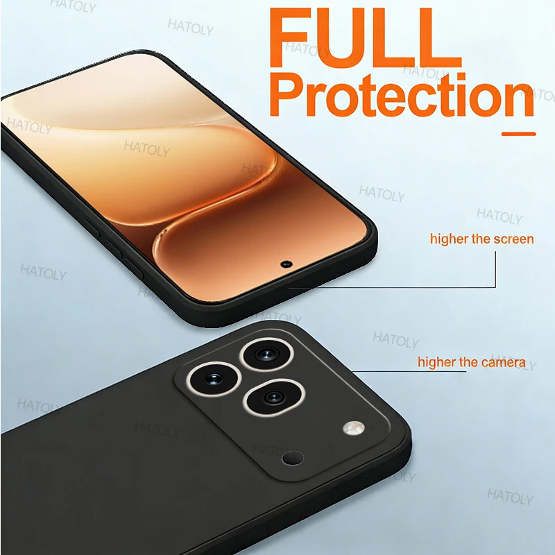 For Honor 600 Pro Case Liquid Silicone Cases Honor 600 Pro Cover Shockproof TPU Protective Phone Back Cover For Honor 600 Pro