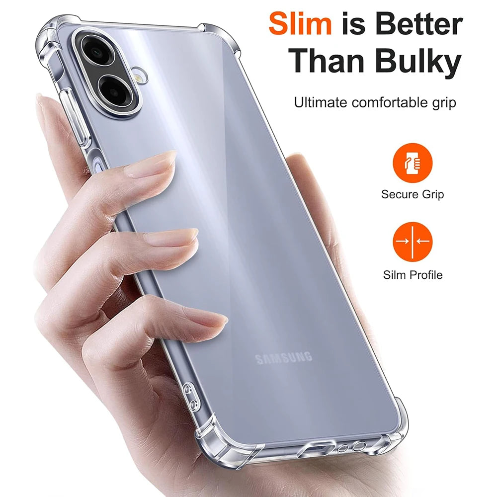Shockproof Airbag Silicone Soft Case For Samsung Galaxy A57 A37 A17 A07 A56 A36 A26 A16 A06 5G 4G Crystal Clear Funda Coque Capa