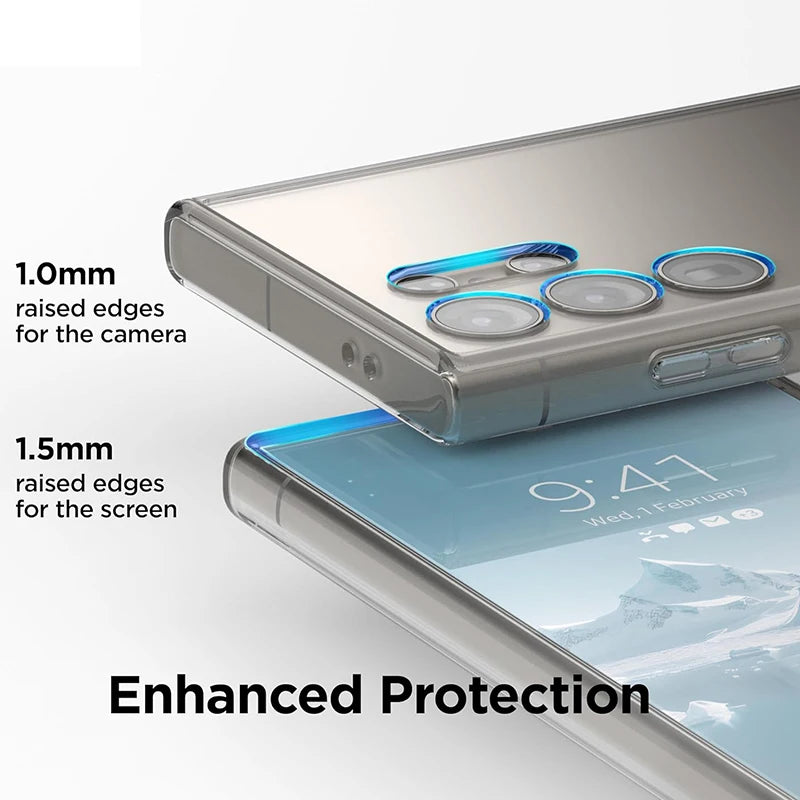 Ultra Thin Clear Silicone Soft TPU Cover for Samsung Galaxy S25 Ultra S24 S23 S21 S20 FE S22 Ultra Plus Bumper Capa Case