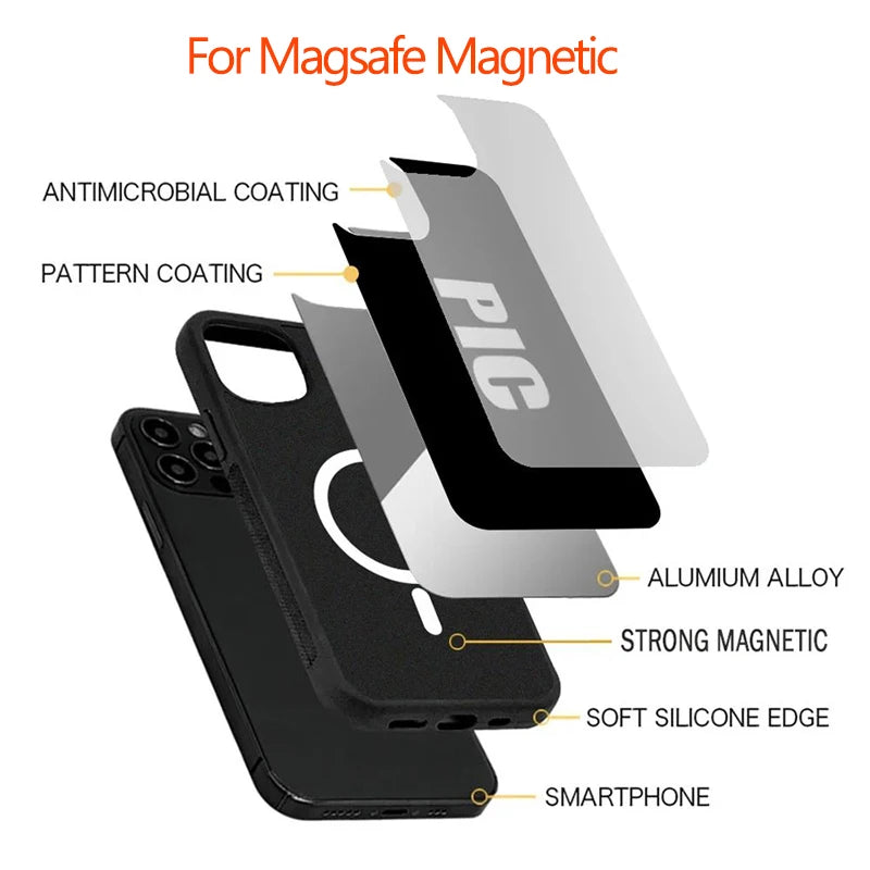 Fashion Spain Flag Phone Case For iPhone 17 Air 16 15 14 12 Pro Max Plus Magsafe Magnetic Wireless Charging Cover